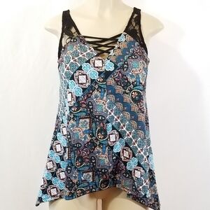 G Collection Lacy Embellished Tank
